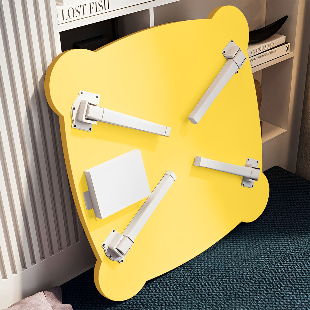SOGA 2X Yellow Minimalist Cat Ear Portable Floor Table Small Space-Saving Mini Desk Home Decor • LUZ-FloorTable505X2