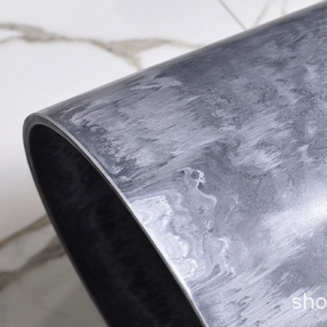 SOGA 32cm Weathered Grey Round Resin Plant Flower Pot in Cement Pattern Planter Cachepot for Indoor Home Office • LUZ-FPotE3242