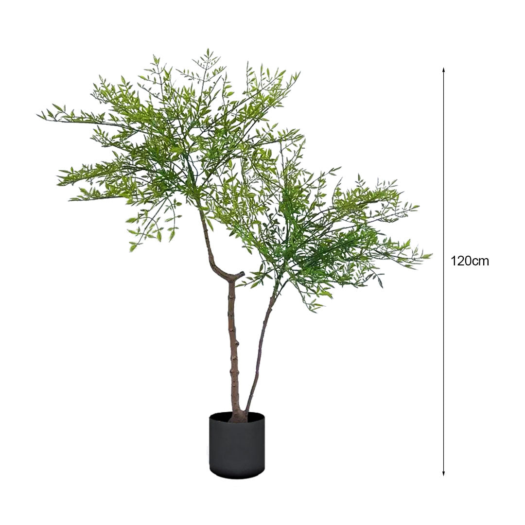 SOGA 2X 120cm Nandina Heavenly Bamboo Tree Artificial Plant Home Accent Decor • LUZ-APlantNTZ120X2