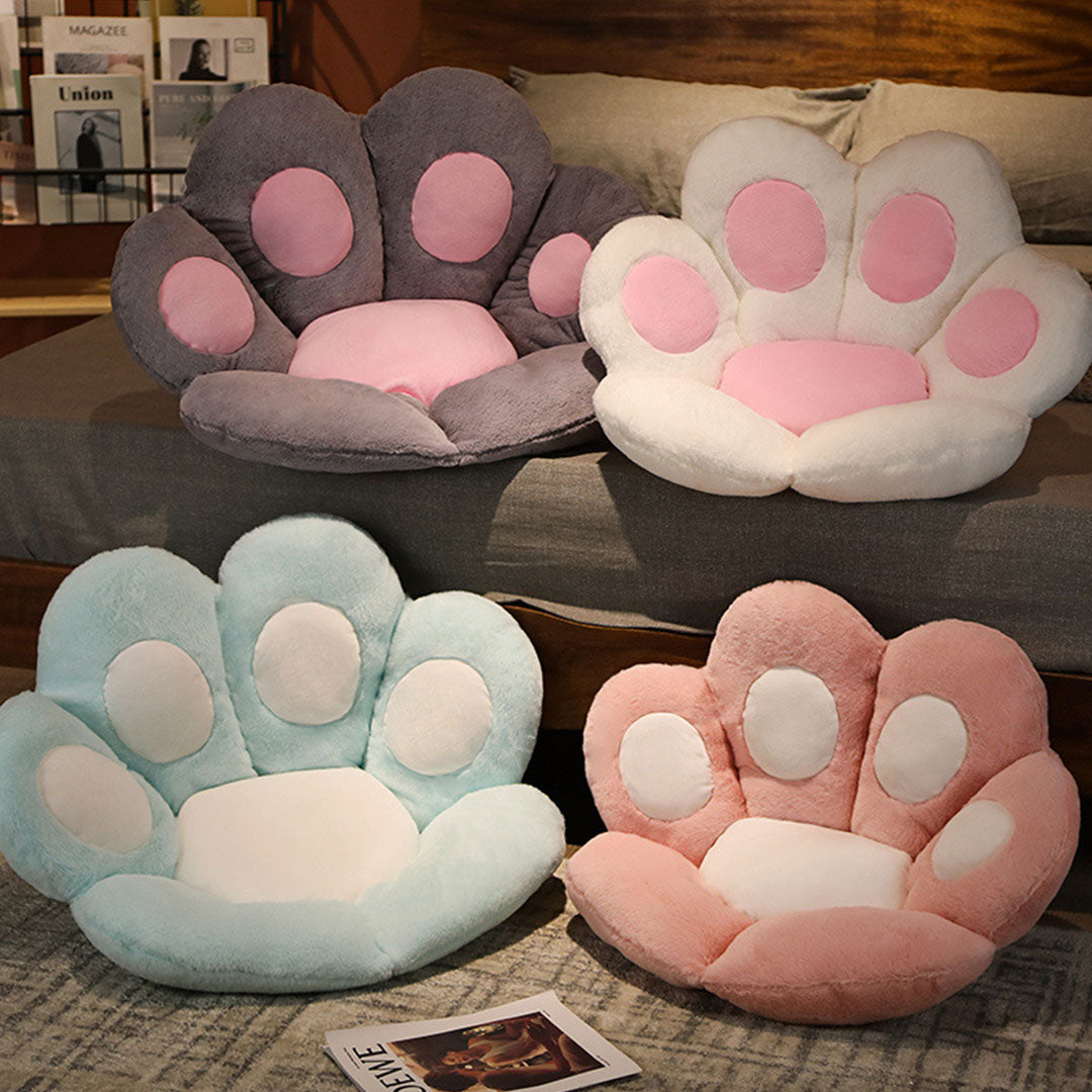 SOGA 2X 70cm Mint Blue Paw Shape Cushion Warm Lazy Sofa Decorative Pillow Backseat Plush Mat Home Decor • LUZ-SCushion014X2