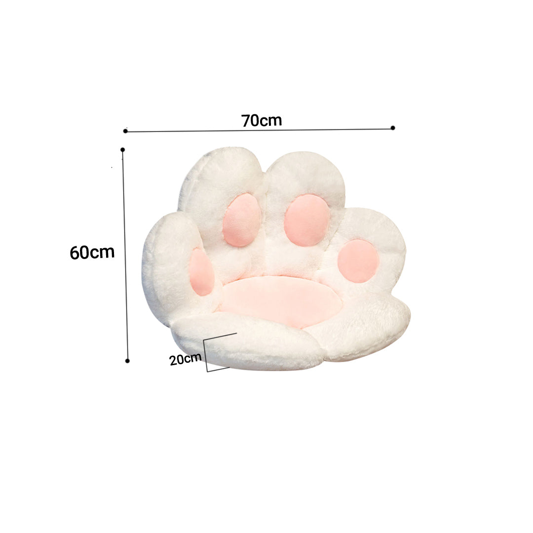 SOGA 2X 70cm White Paw Shape Cushion Warm Lazy Sofa Decorative Pillow Backseat Plush Mat Home Decor • LUZ-SCushion011X2