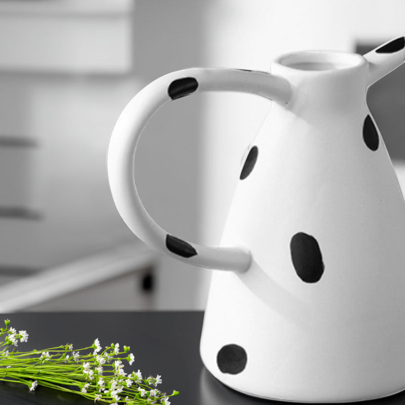 SOGA 2X 23.5x11cm Ornament Vase with Polka Dot Handicraft Decorations in Living Room Home Decor • LUZ-Ornament2918X2
