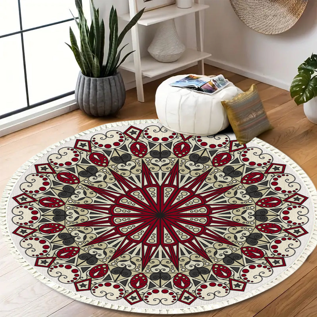 SOGA 2X 120cm Mandala Modern Ethnic Tassel Print Anti-slip Doormat, Home Decor • LUZ-CarpetXLS13X2