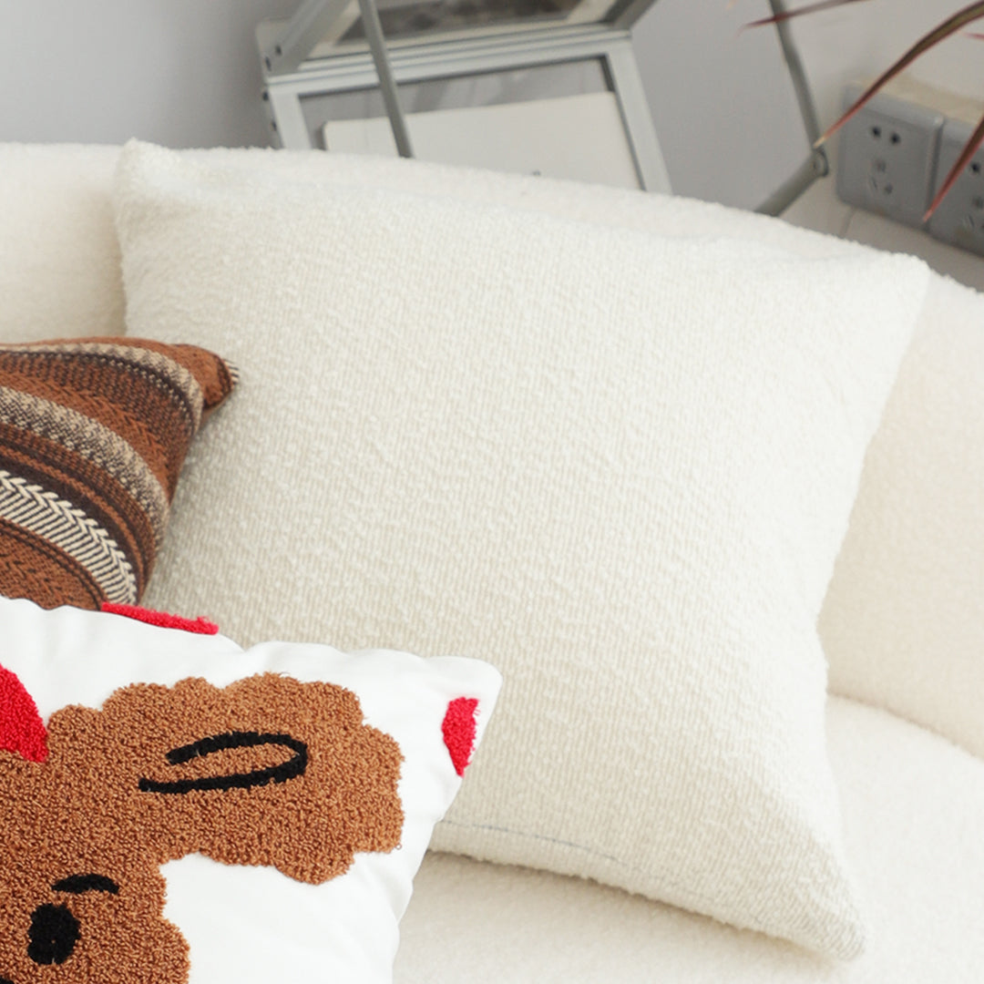 SOGA 50cm White Throw Pillow Premium Polyester Fiber and Cotton for Home Decor • LUZ-FrenchCushion326