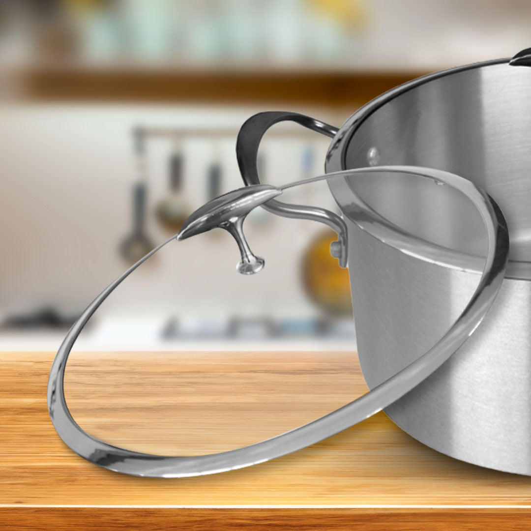 SOGA 2X Stainless Steel 26cm Casserole With Lid Induction Cookware • LUZ-CasseroleSS422526CMX2