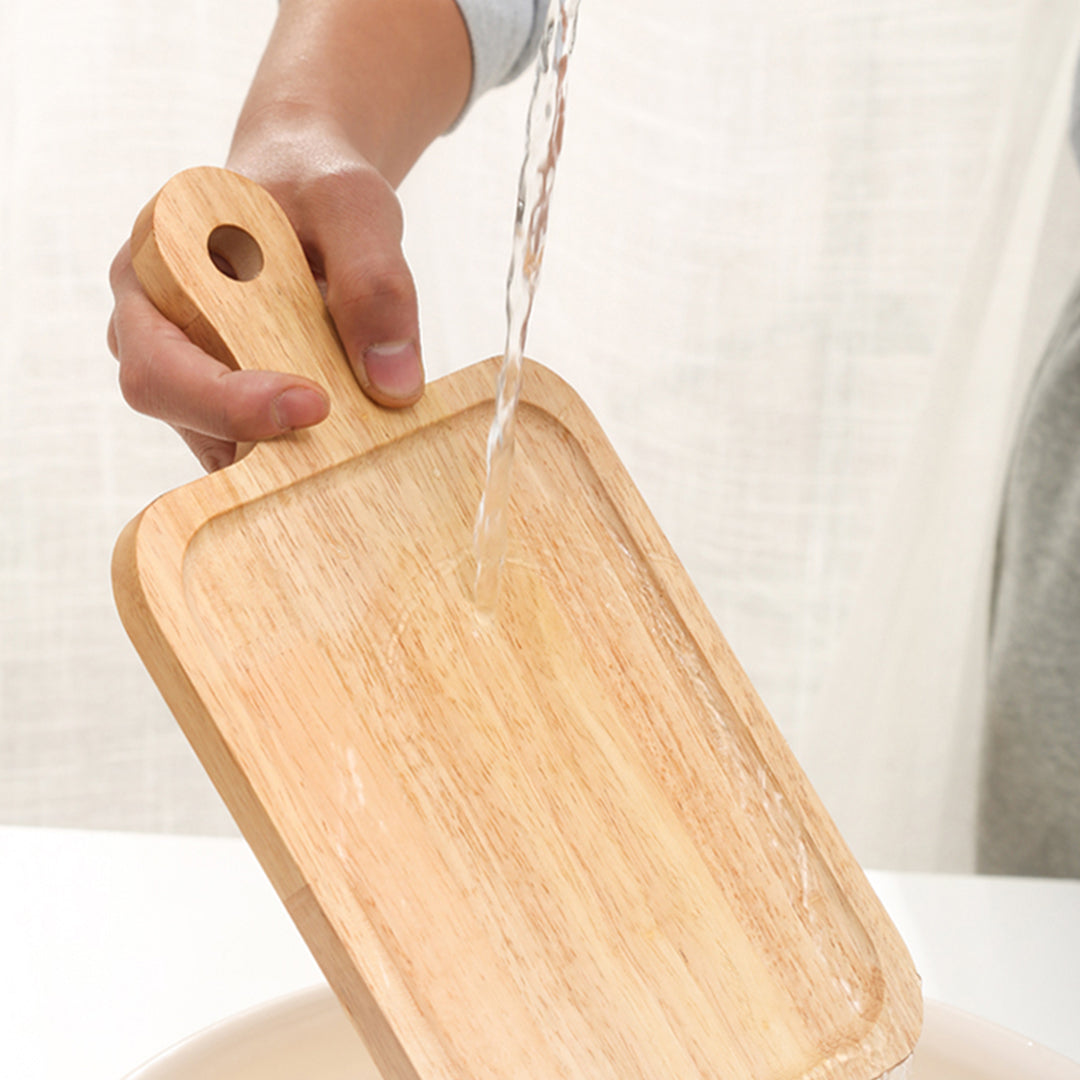 SOGA 2X 30cm Rectangle Premium Wooden Oak Food Serving Tray Charcuterie Board Paddle Home Decor • LUZ-WodA024X2