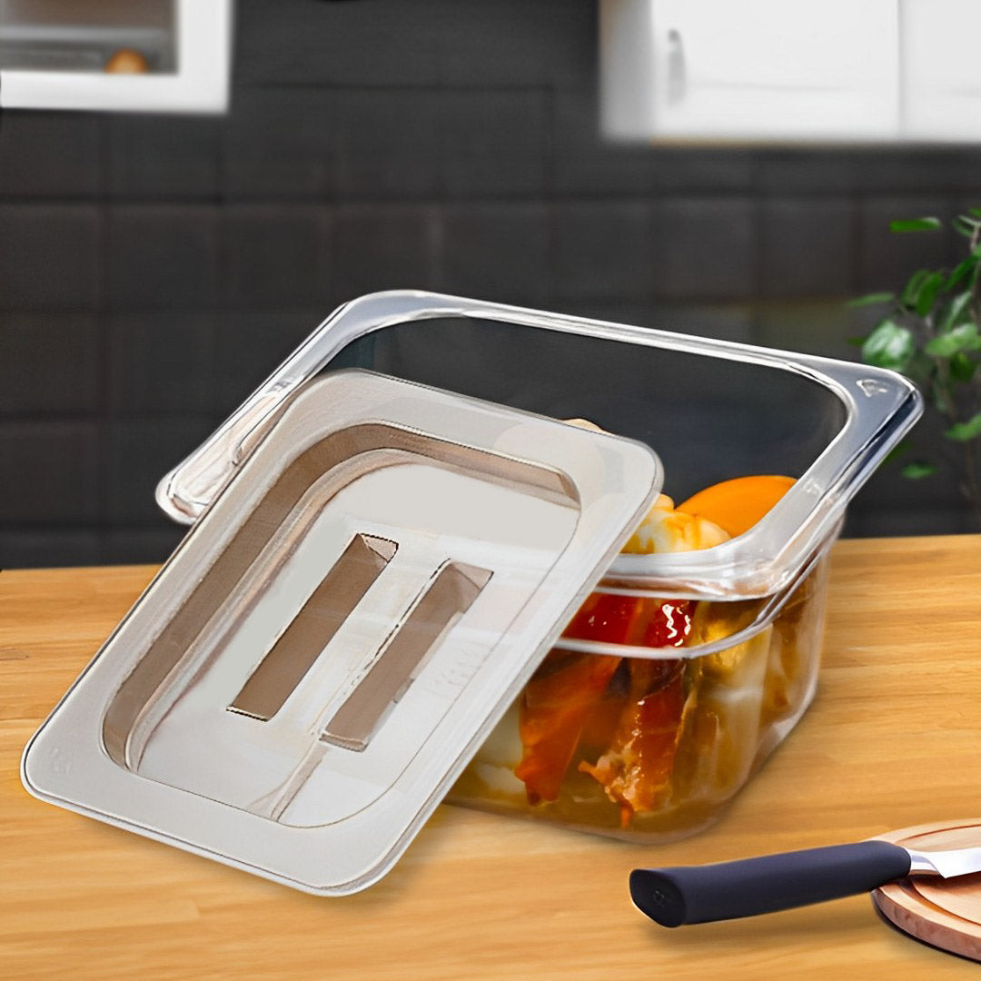 SOGA Clear Gastronorm 1/6 GN Lid Food Tray Top Cover Bundle of 4 • LUZ-VICLid16X4