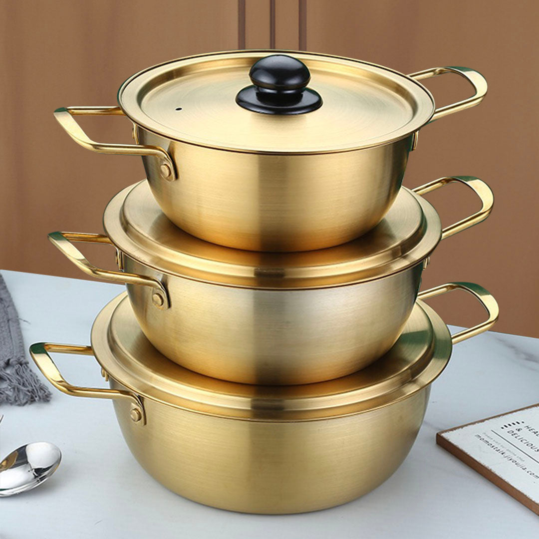 SOGA 22cm Ramen Pot in Vibrant Yellow, Crafted from Durable with Lid Kitchen Essential • LUZ-VICSoupPot10