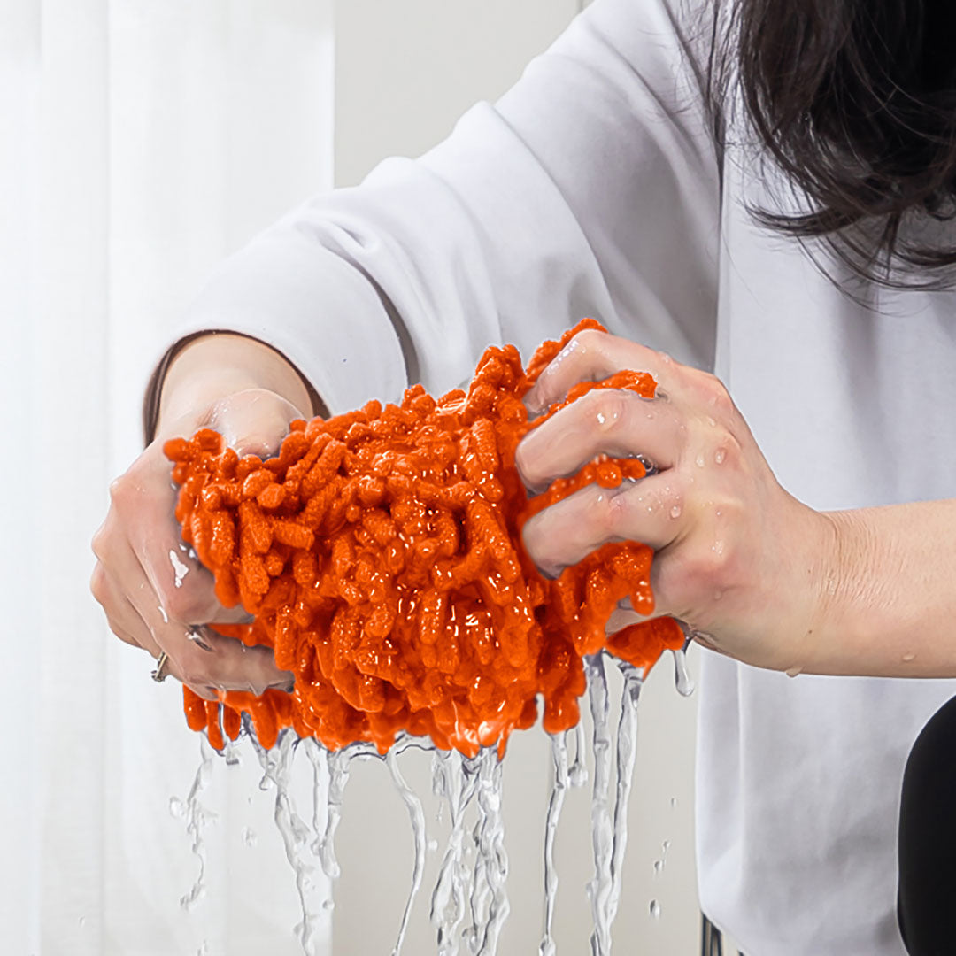 SOGA 50x12 Orange Microfiber Flat Mop Floor Cleaning Pads Rotating Dust Remover • LUZ-MopHead50cm