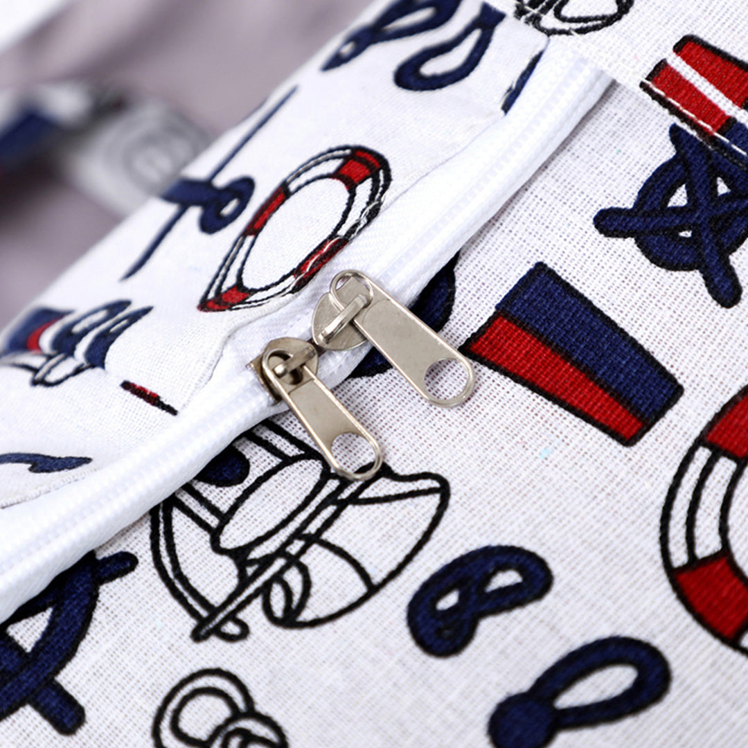 SOGA 2X Nautical Icons Large Storage Luggage Bag Double Zipper Foldable Travel Organiser Essentials • LUZ-SBox205X2