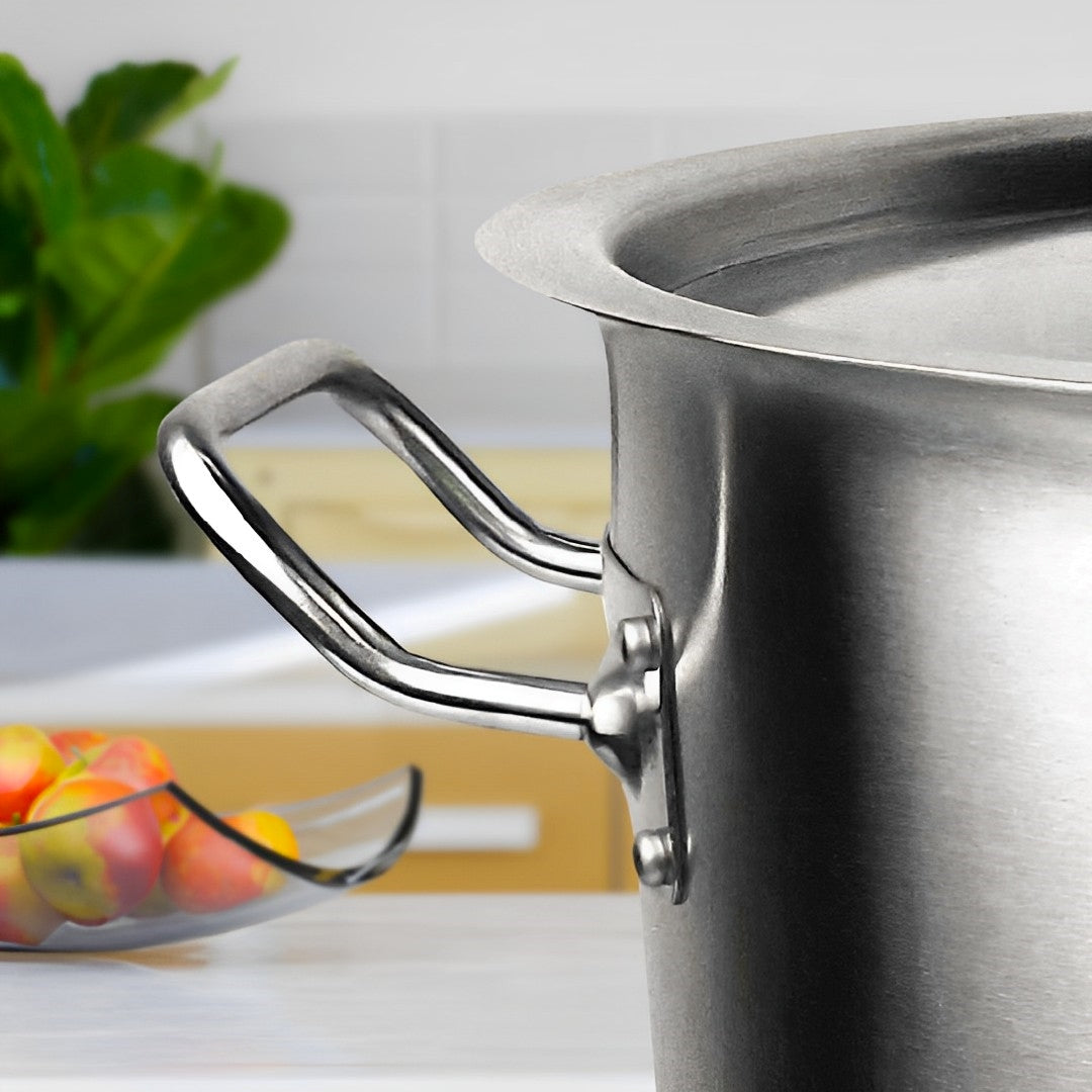 SOGA Stock Pot 9L 23L Top Grade Thick Stainless Steel Stockpot 18/10 • LUZ-SOGAStockPot9L23L