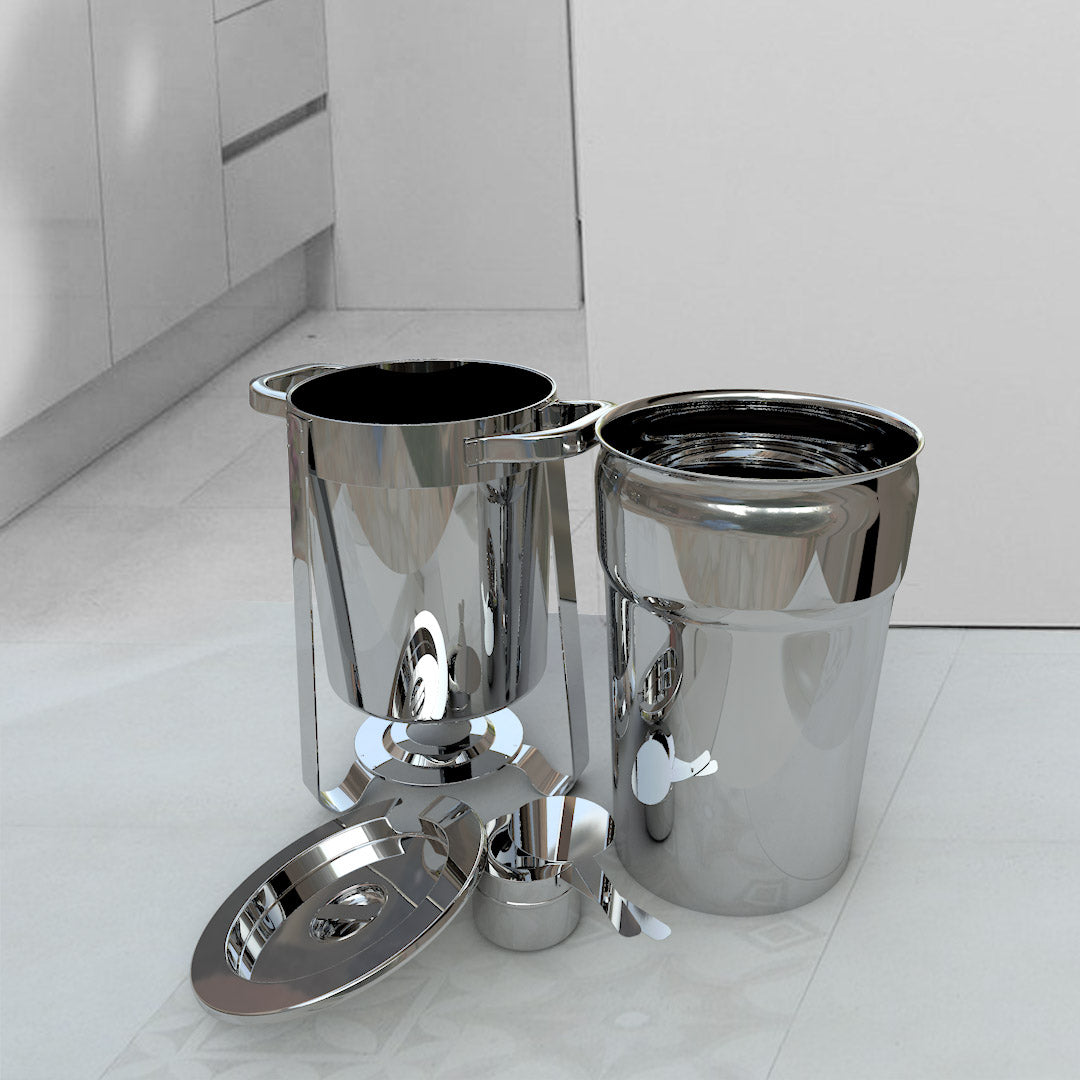 SOGA 11L Round Stainless Steel Soup Warmer Marmite Chafer Full Size Catering Chafing Dish • LUZ-ChafingDish5616