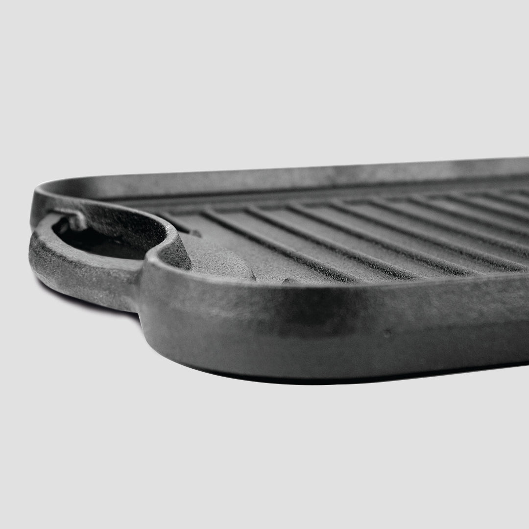 SOGA 2X 50.8cm Cast Iron Ridged Griddle Hot Plate Grill Pan BBQ Stovetop • LUZ-ZPai009X2