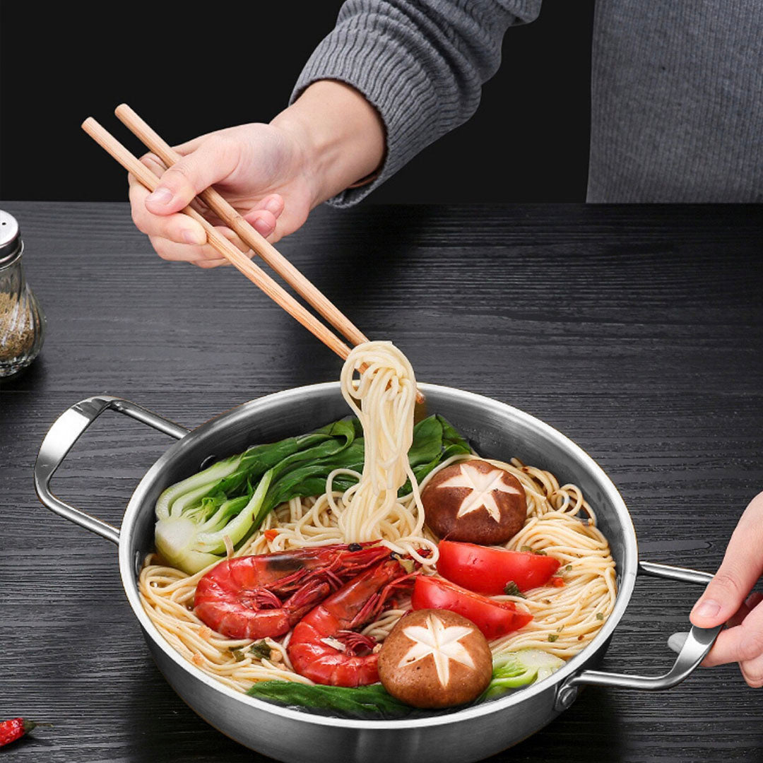 SOGA 28cm Premium Silver Seafood Dry Pot Stockpot Versatile and Durable Kitchen Essential • LUZ-VICSoupPot06