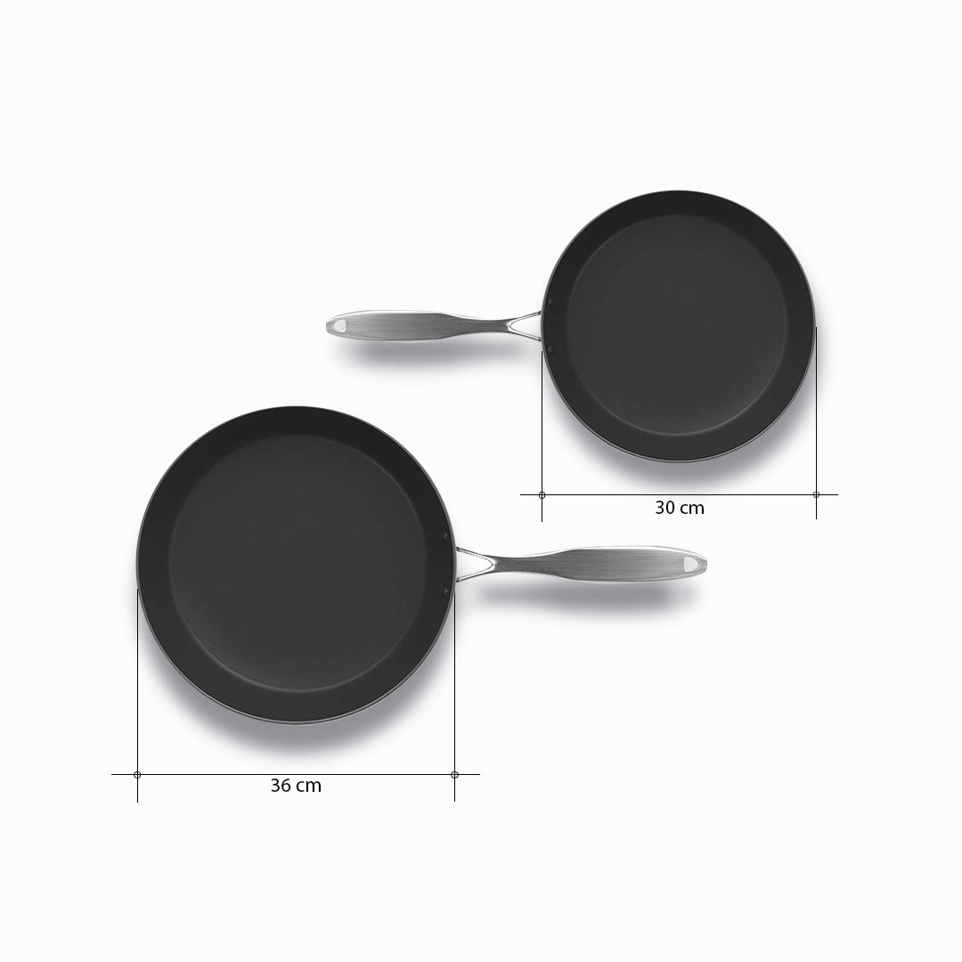 SOGA Stainless Steel Fry Pan 30cm 36cm Frying Pan Induction Non Stick Interior • LUZ-FryPanNS2873-2876
