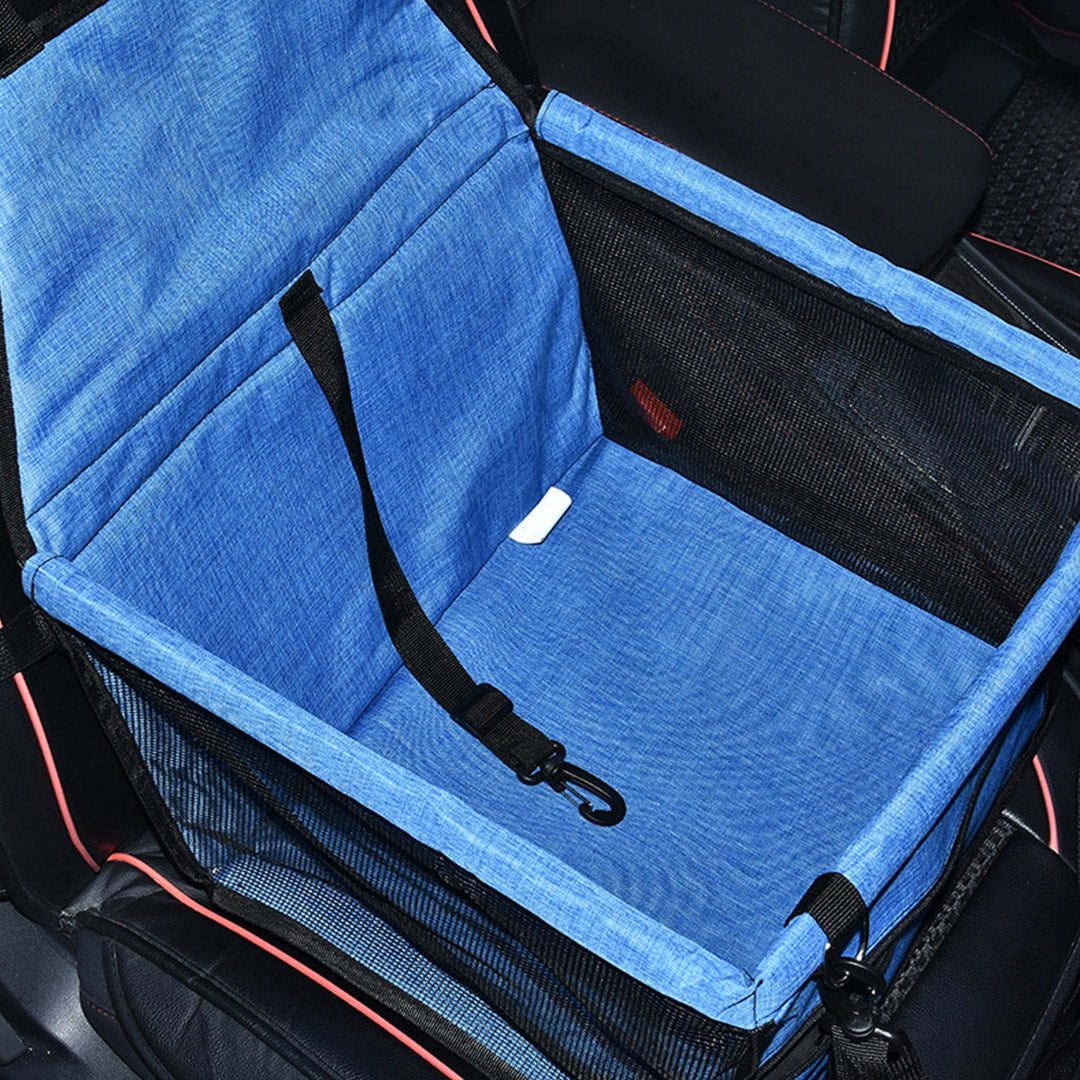 SOGA Waterproof Pet Booster Car Seat Breathable Mesh Safety Travel Portable Dog Carrier Bag • LUZ-CarPetBagBLU