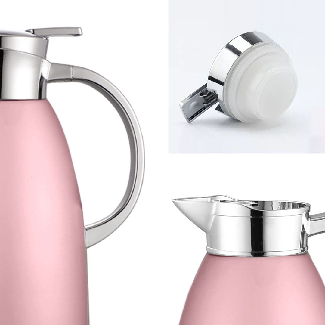 Soga 1.8L Rose Color 3-Layer Vacuum Insulated Stainless Steel Flask Ideal for Home and Office • LUZ-WaterJug18Rose