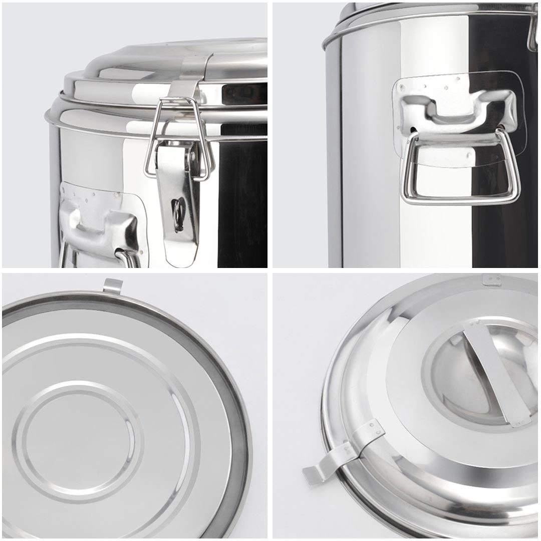 SOGA 2X 35L Stainless Steel Insulated Stock Pot Hot & Cold Beverage Container • LUZ-InsulatedPot3204X2