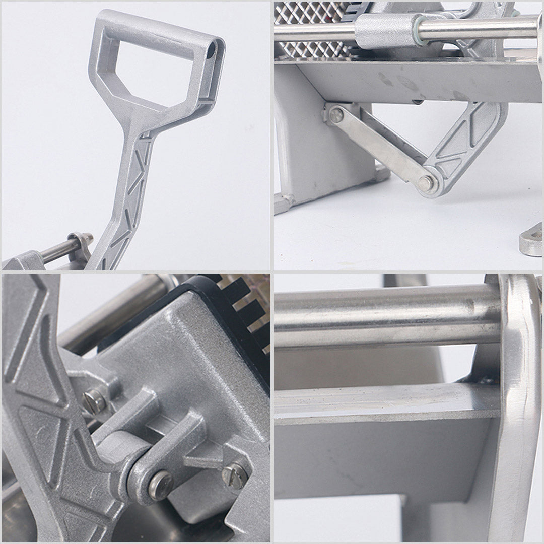 SOGA 2X Stainless Steel Potato Cutter Commercial-Grade French Fry and Fruit/Vegetable Slicer with 3 Blades • LUZ-PotatoCutterManualX2