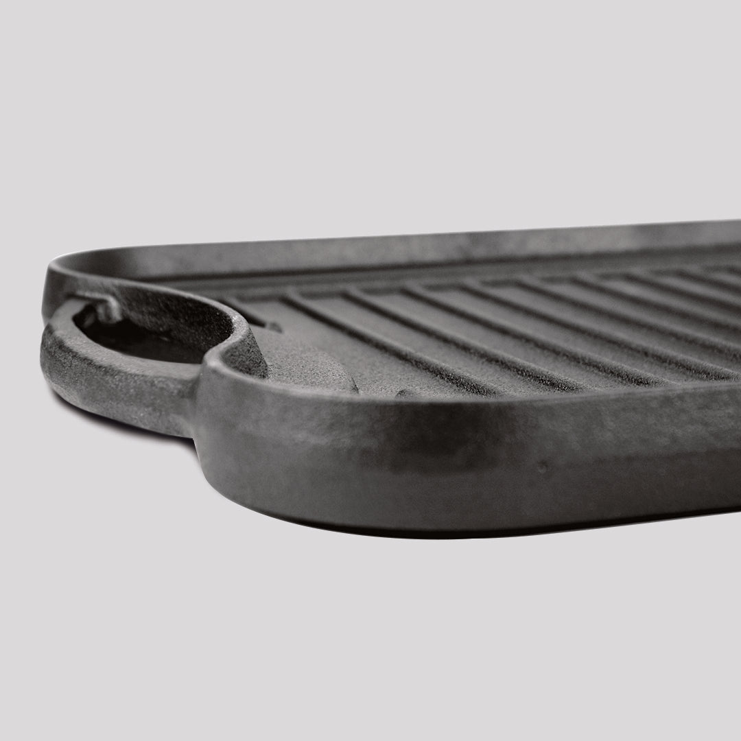 SOGA 50.8cm Cast Iron Ridged Griddle Hot Plate Grill Pan BBQ Stovetop • LUZ-ZPai009