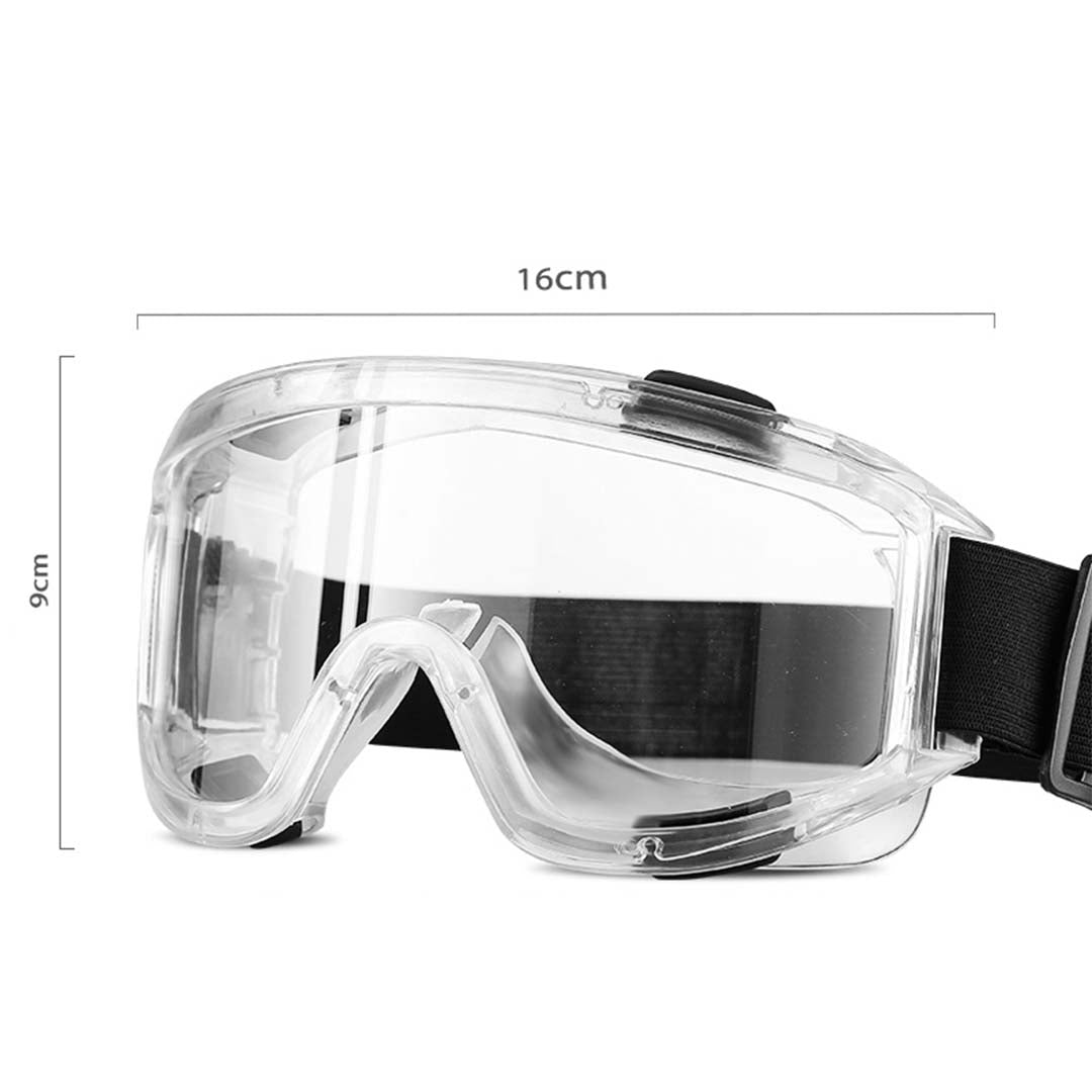 Clear Protective Eye Glasses Safety Windproof Lab Goggles Eyewear • LUZ-GogglesX1