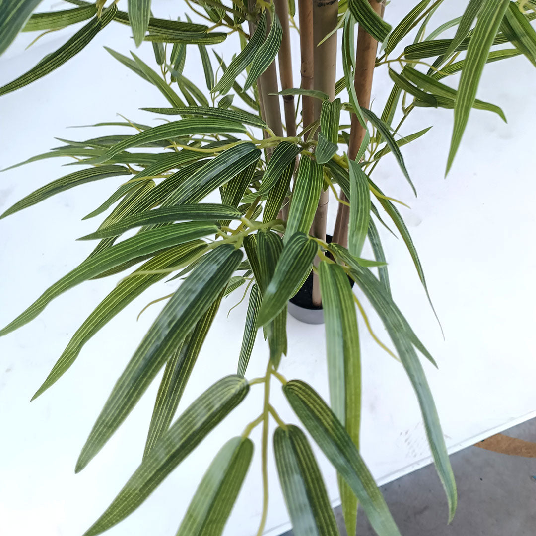SOGA 150cm Lucky Bamboo Tree Bambusa Vulgaris Artificial Plant w/ 7 Branches Home Accent Decor • LUZ-APlantFHZ150