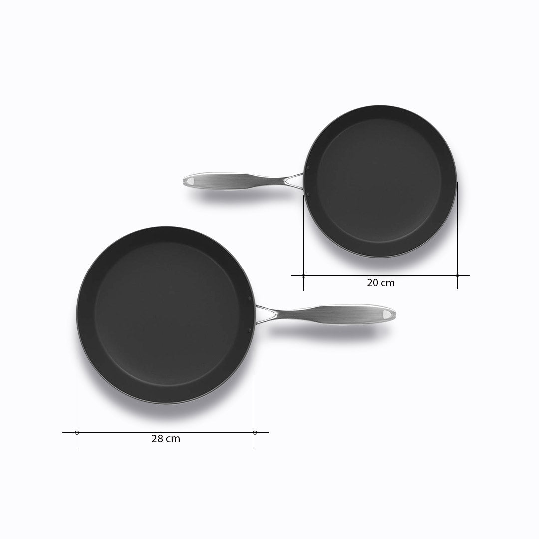 SOGA Stainless Steel Fry Pan 20cm 28cm Frying Pan Induction Non Stick Interior • LUZ-FryPanNS2868-2872