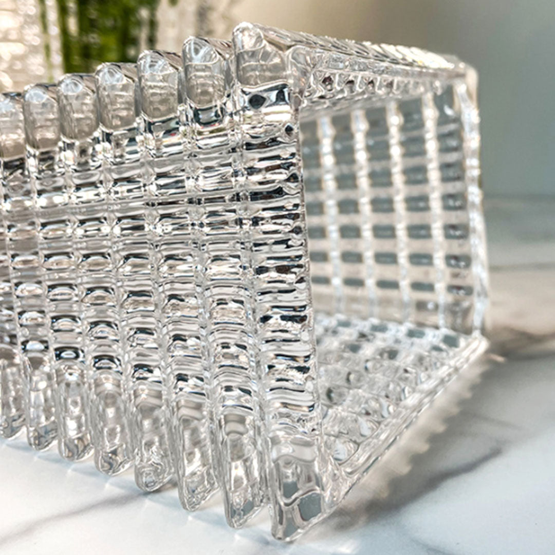 SOGA 22.5cm Handcrafted Clear Glass Vase, Classic Design for Home Decor • LUZ-GVase225Clear