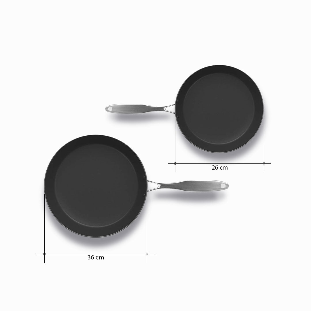 SOGA Stainless Steel Fry Pan 26cm 36cm Frying Pan Induction Non Stick Interior • LUZ-FryPanNS2871-2876