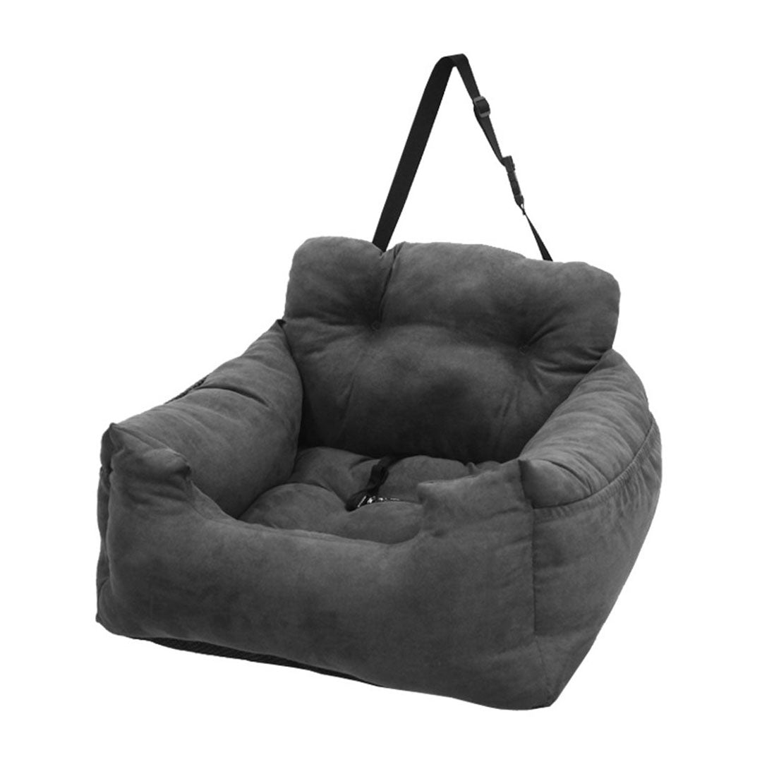 SOGA 2X Grey Pet Car Seat Sofa Safety Soft Padded Portable Travel Carrier Bed • LUZ-CarPet123X2