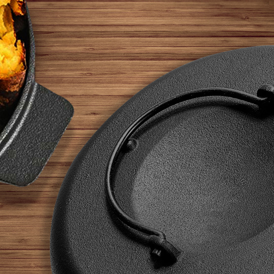 SOGA 28cm Cast Iron Dutch Oven Pre-Seasoned Cast Iron Pot with Lid • LUZ-ZPaiA8
