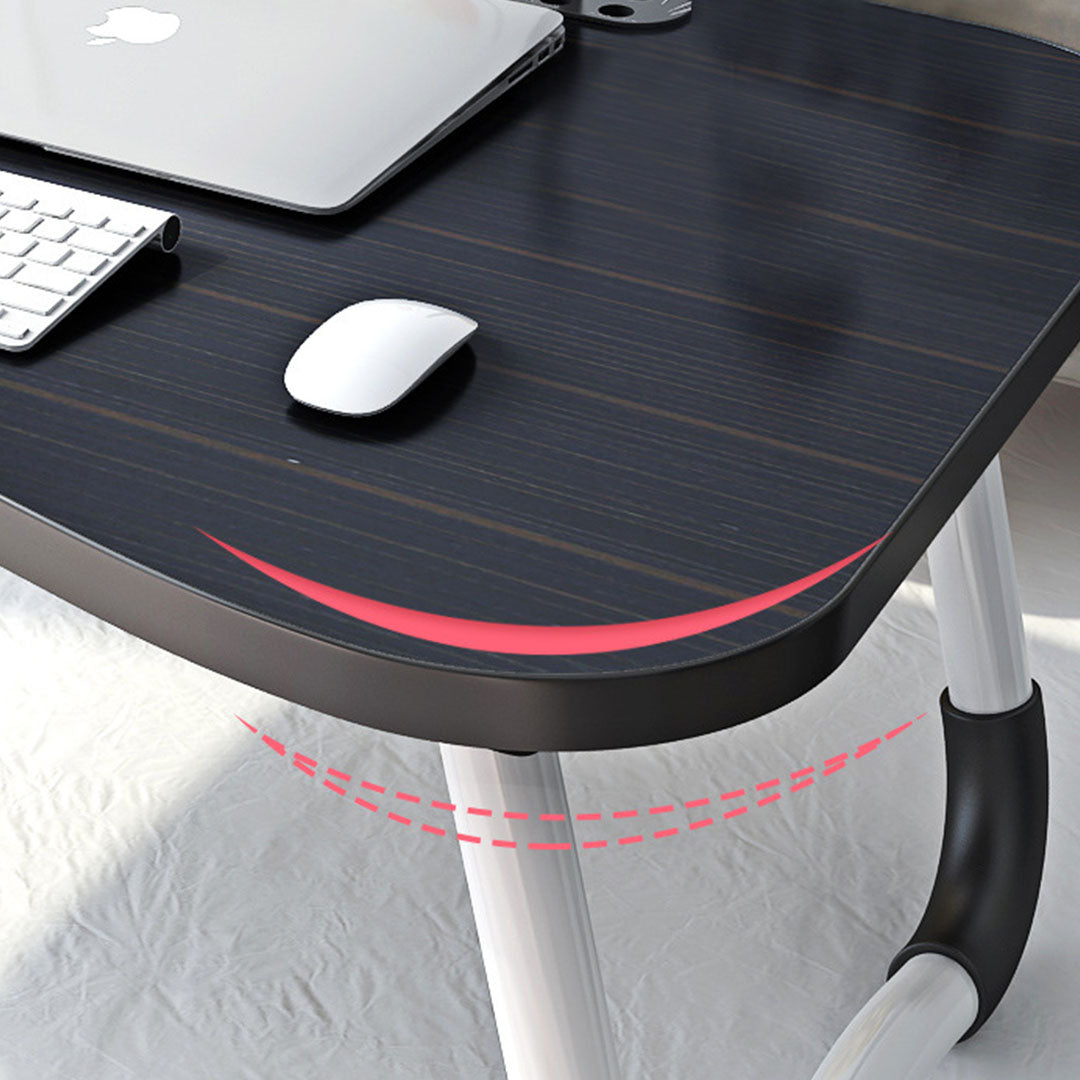SOGA Black Portable Bed Table Adjustable Foldable Bed Sofa Study Table Laptop Mini Desk with Notebook Stand Card Slot Holder Home Decor • LUZ-BedTableG41