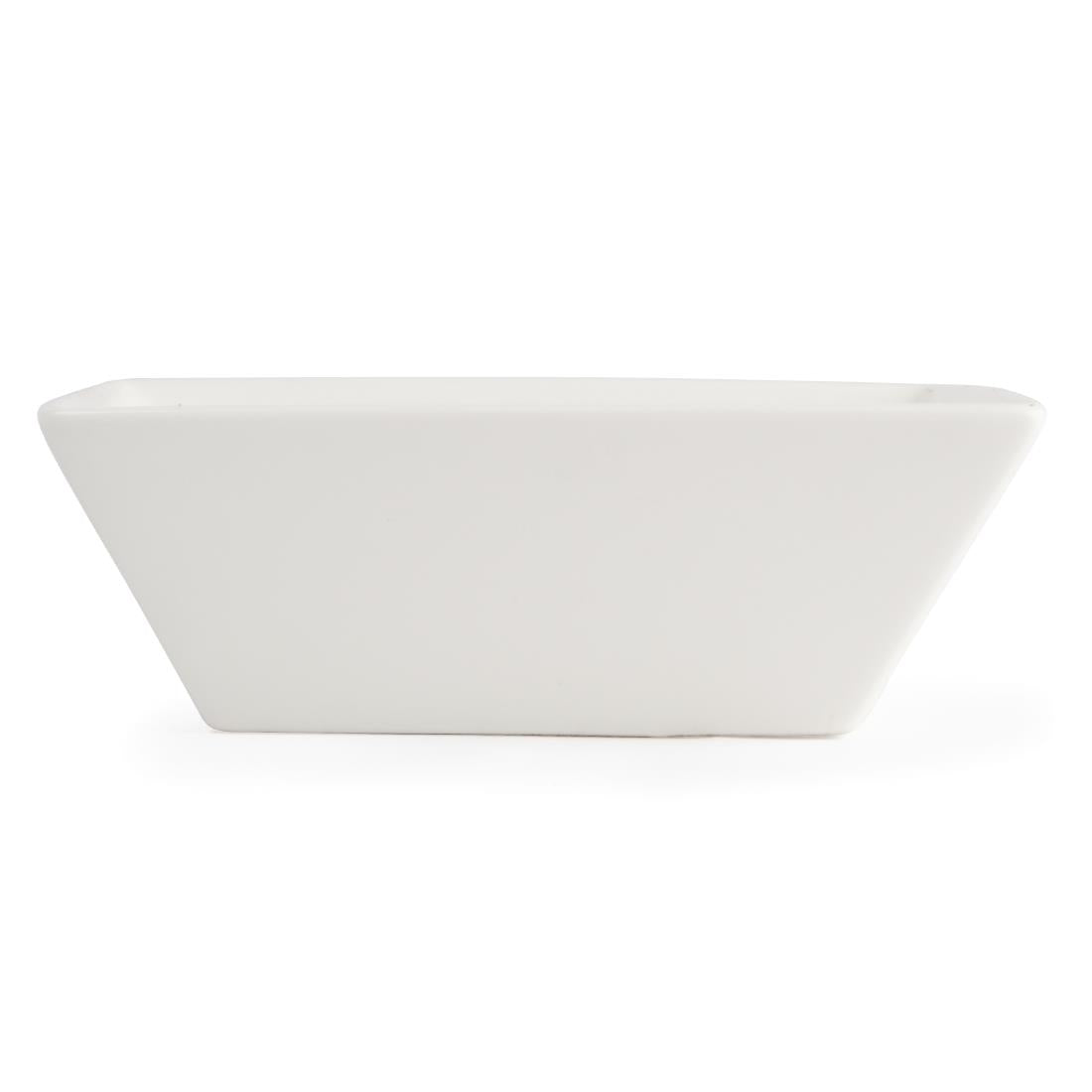 Olympia Lumina Square Bowls White 140mm (6 Pack) (Size: 140mm (5.5"). Pack quantity: 6) • PAS-CD639