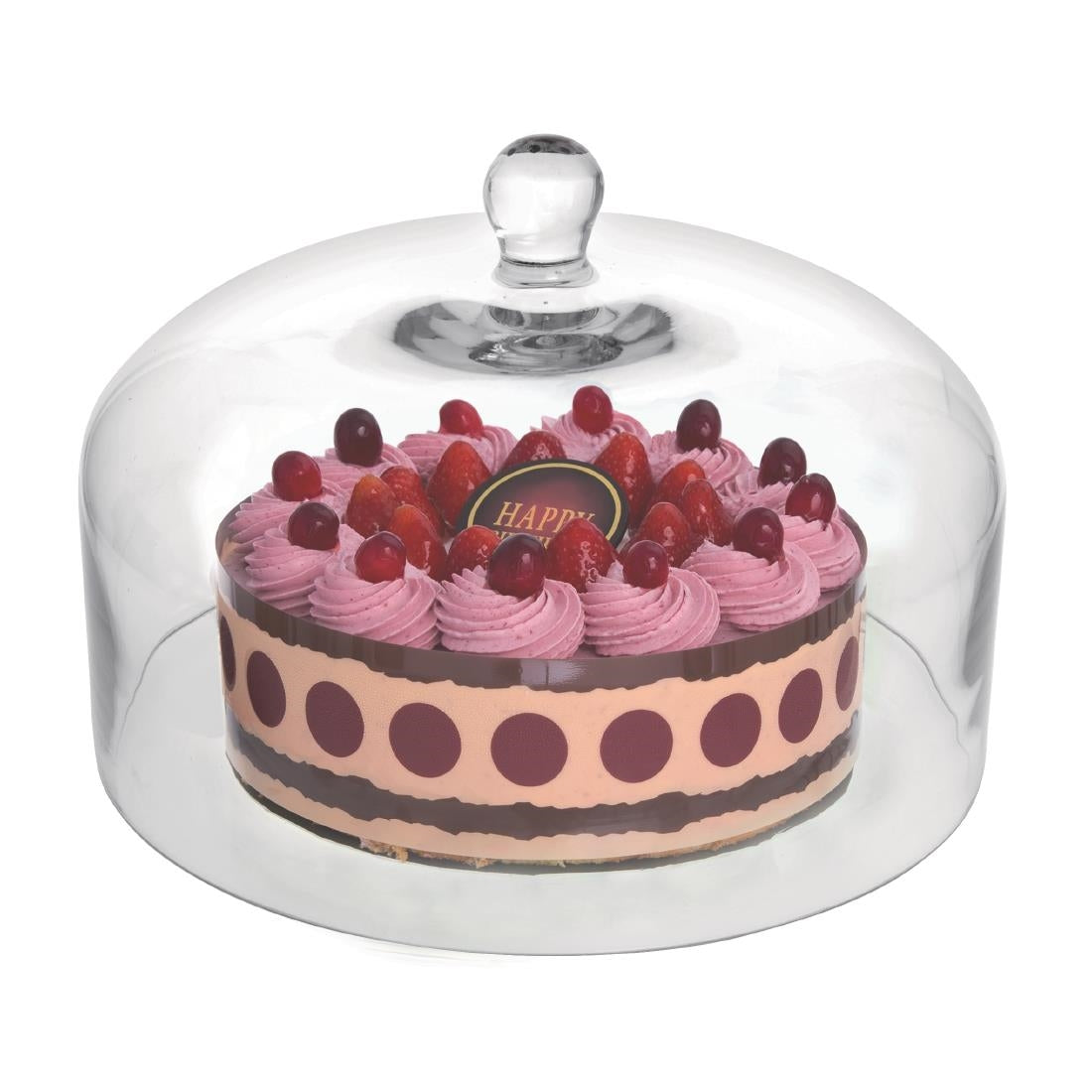 Olympia Glass Cake Stand Dome 285mm • PAS-CS014