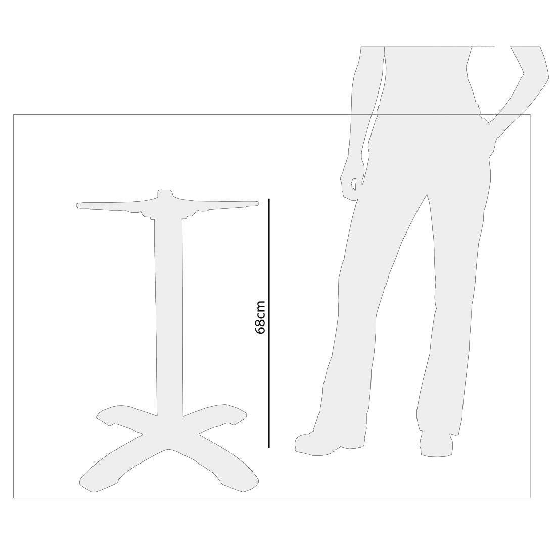 Bolero Aluminium Four Leg Table Base • PAS-DN641