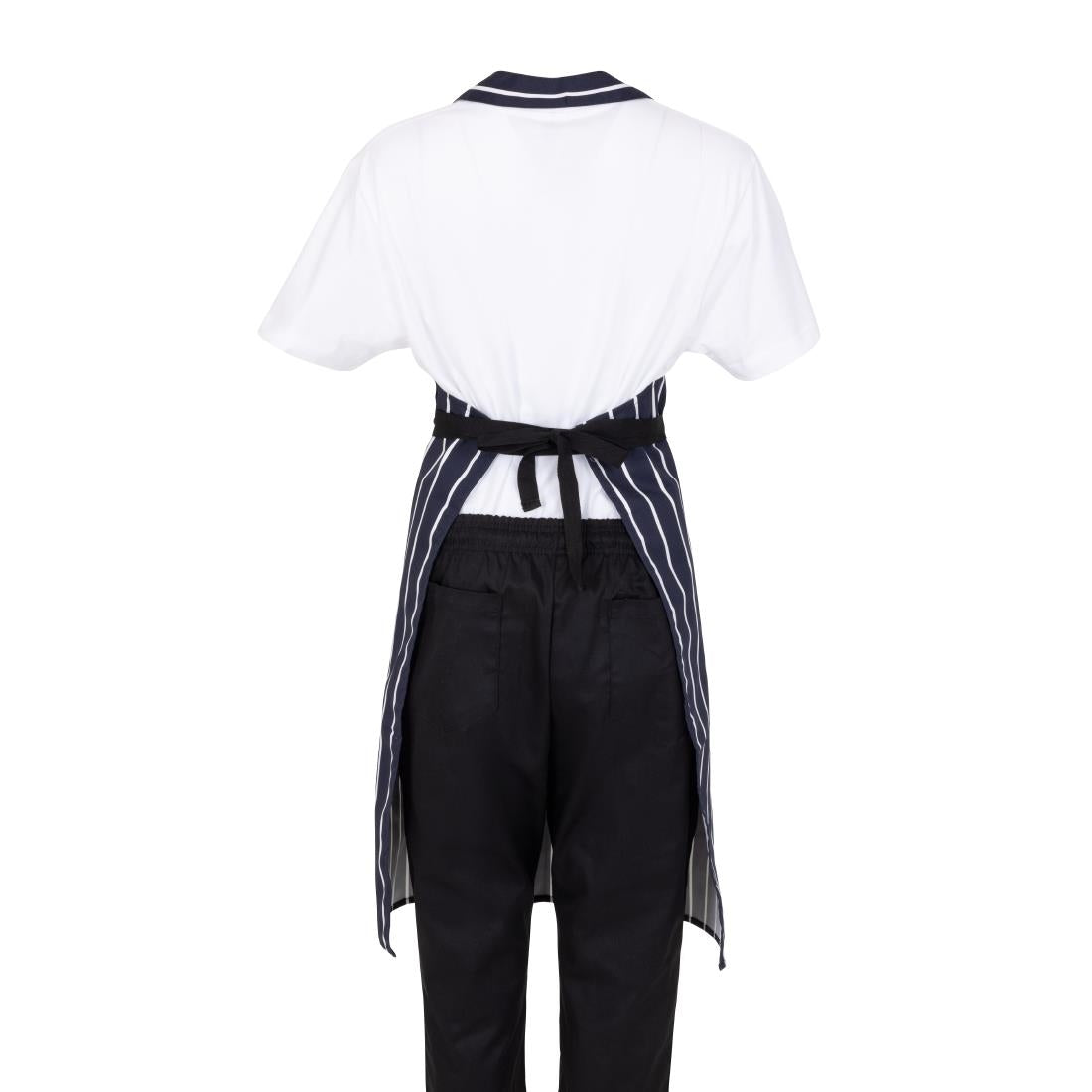 Whites Butchers Stripe Bib Apron Blue/White • PAS-A530