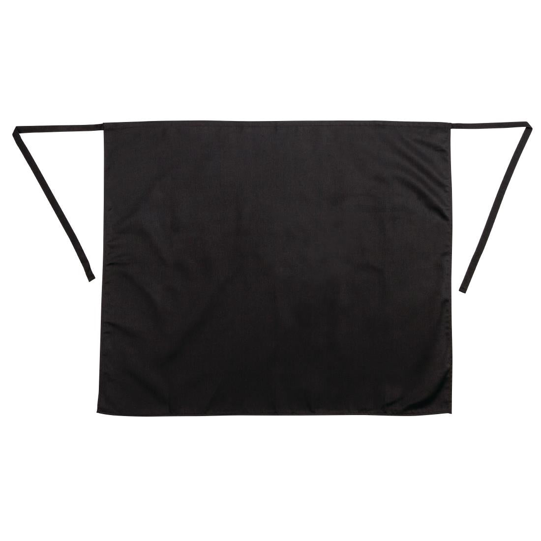 Whites Bistro Apron Polycotton Black with Pocket • PAS-A968