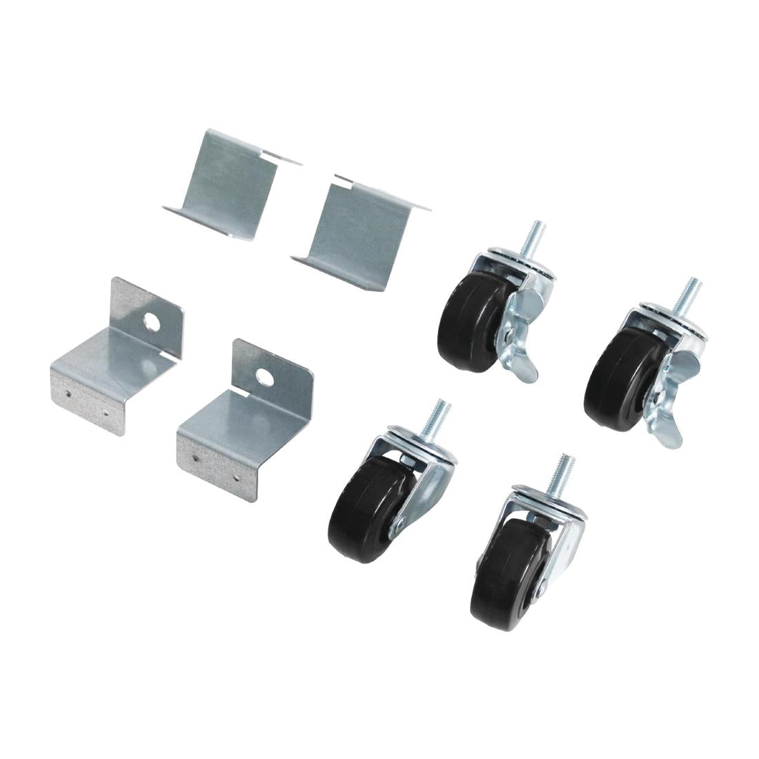 Polar Optional Standard and Braked Castors including Brackets (4 Pack) • PAS-AJ542