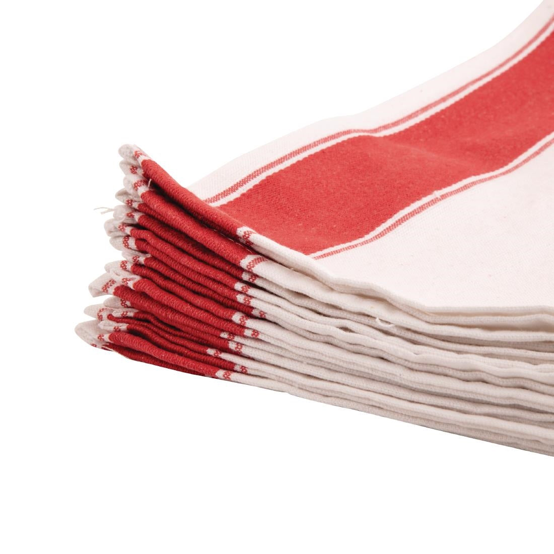 Olympia Gastro Napkins with Red Border (500(W) x 350(L)mm. 20 x 14". Pack Quantity: 10) • PAS-B477