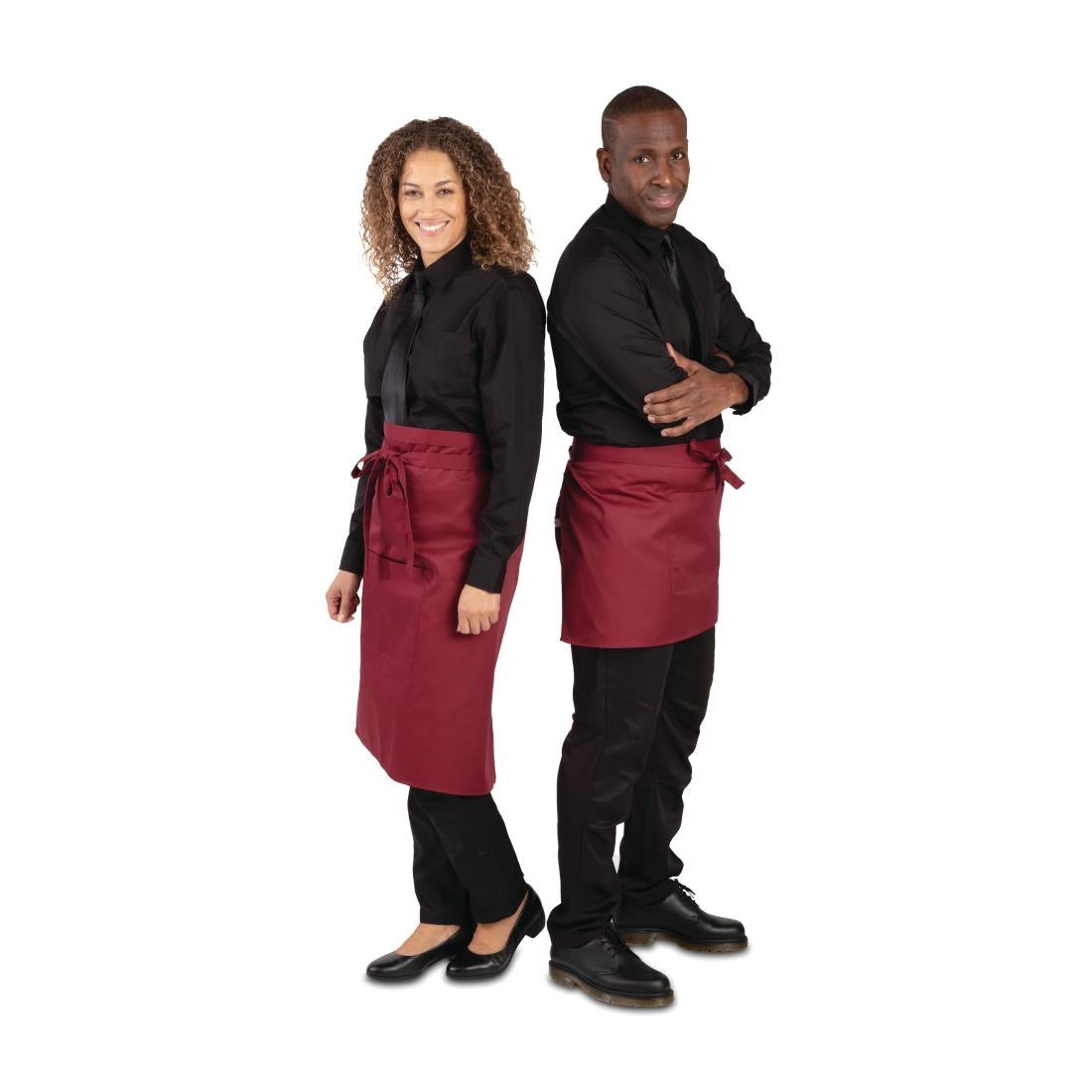 Whites Waist Apron Polycotton Burgundy • PAS-BB177