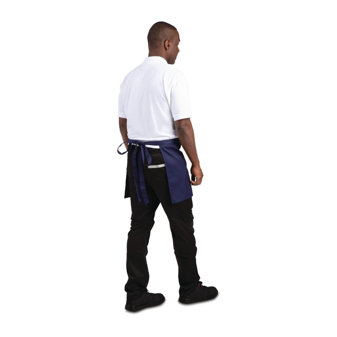 Whites Short Bistro Apron Navy Blue • PAS-BB179