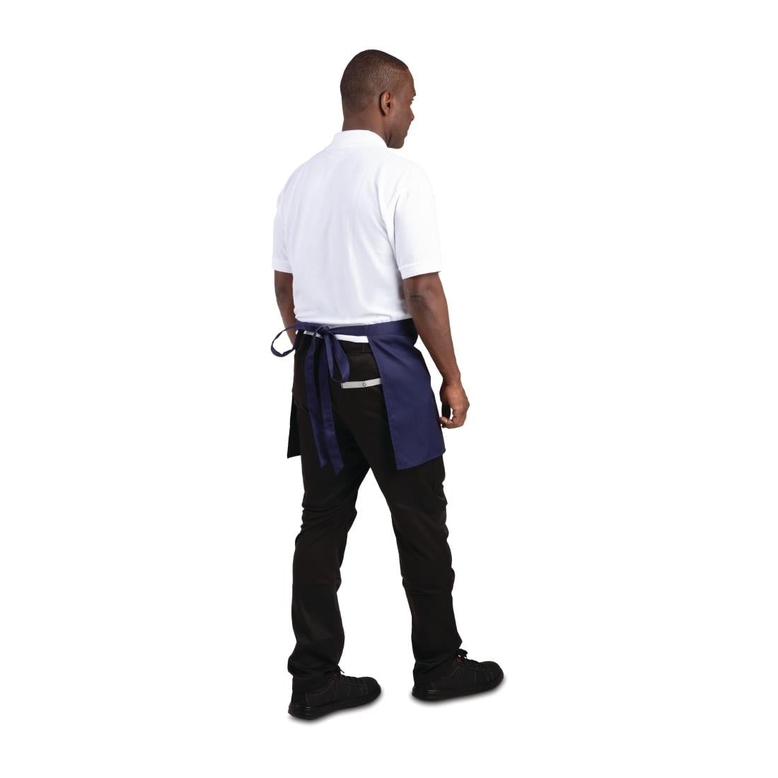 Whites Short Bistro Apron Navy Blue (5 Pack) • PAS-JC260