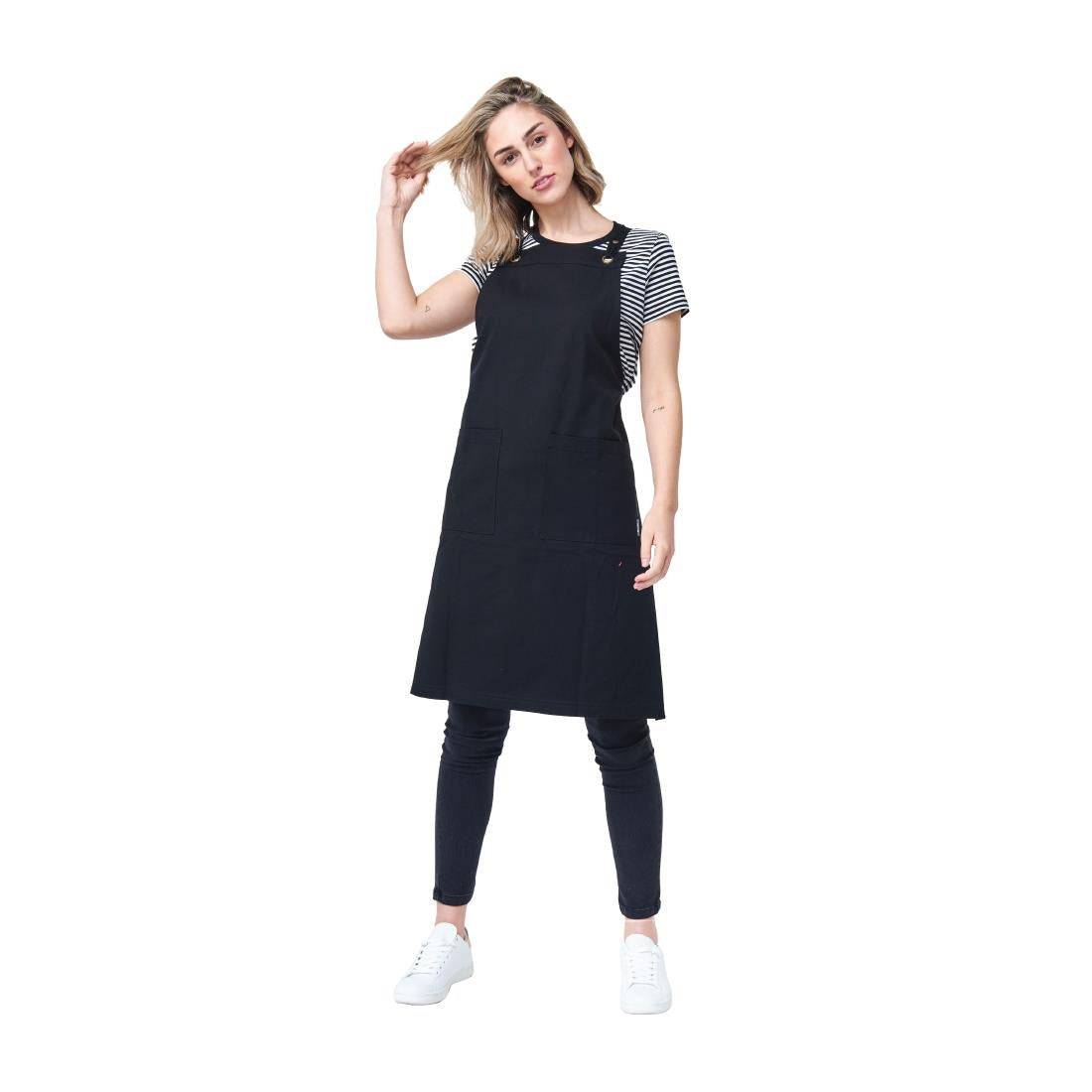 Urbanbar Archie Cotton Canvas Bib Apron Black • PAS-BB641