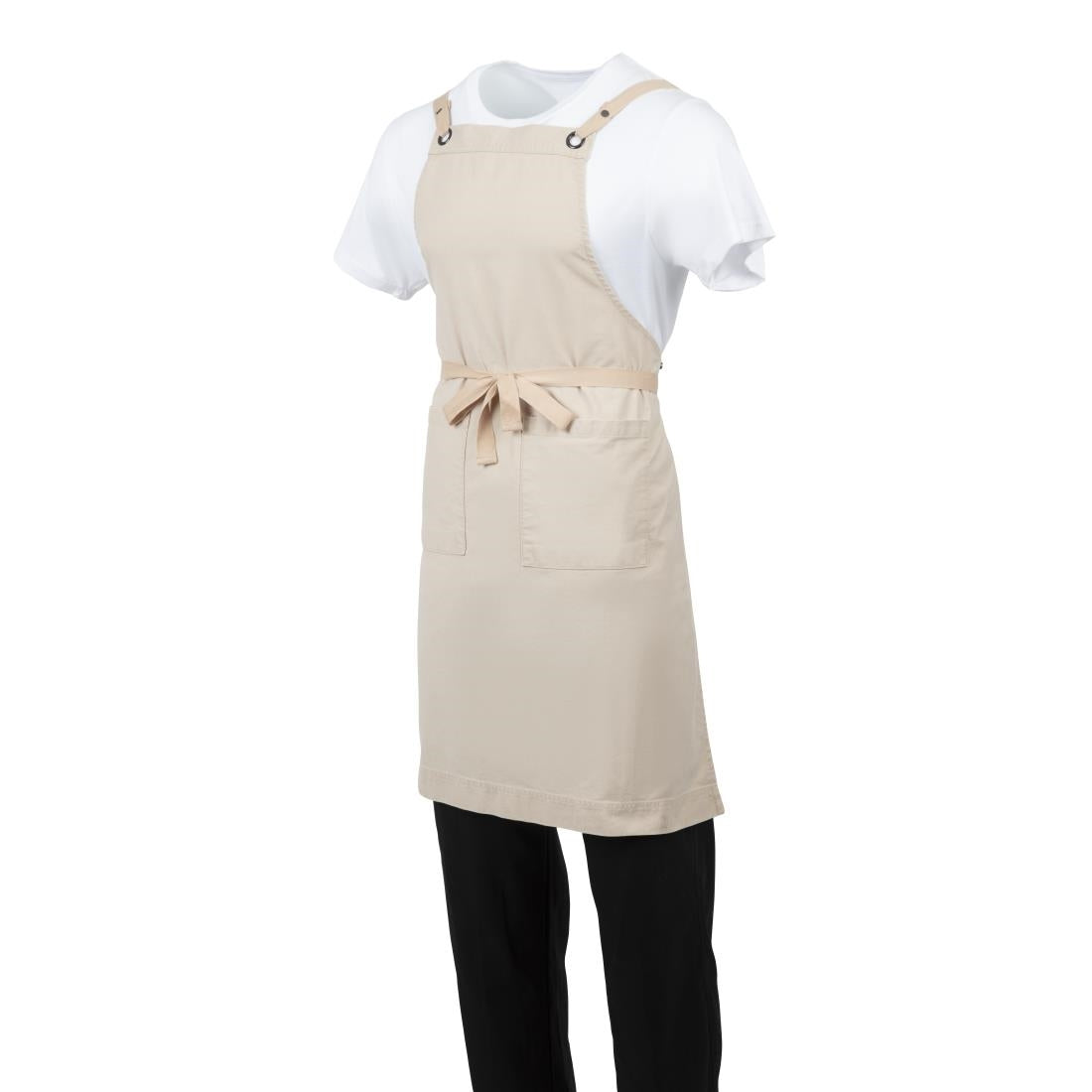 Southside Cotton Canvas Bib Apron Stone • PAS-BB685