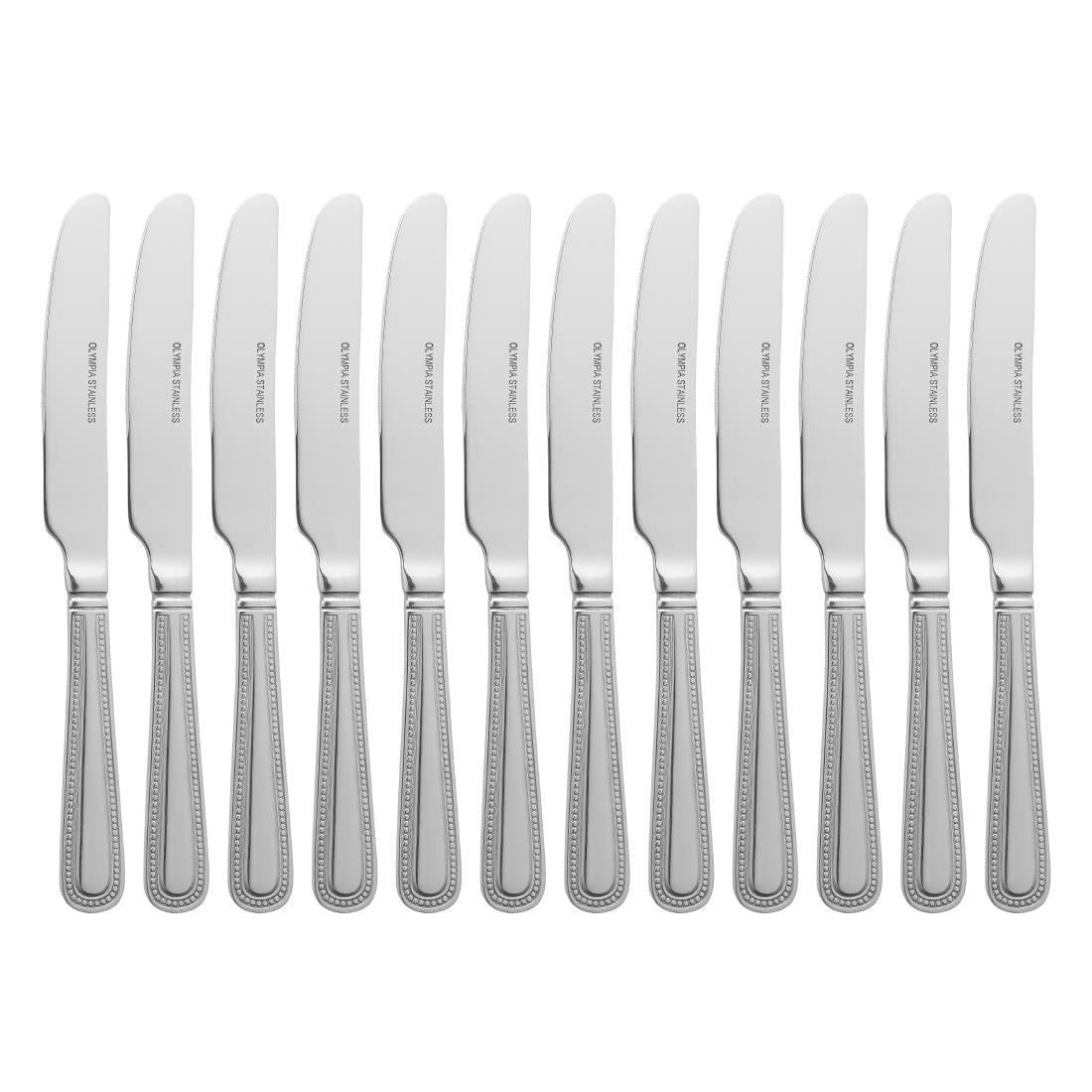Olympia Bead Solid Handle Dessert Knife (12 Pack) • PAS-C127