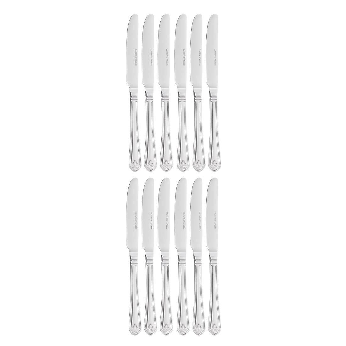 Olympia Jesmond Dessert Knife Stainless Steel (12 Pack) • PAS-C148