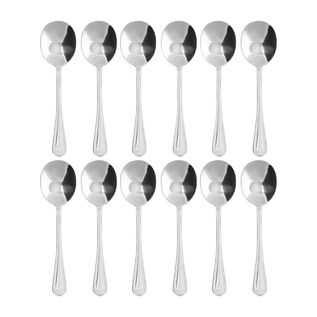 Olympia Jesmond Soup Spoon Stainless Steel (12 Pack) • PAS-C152