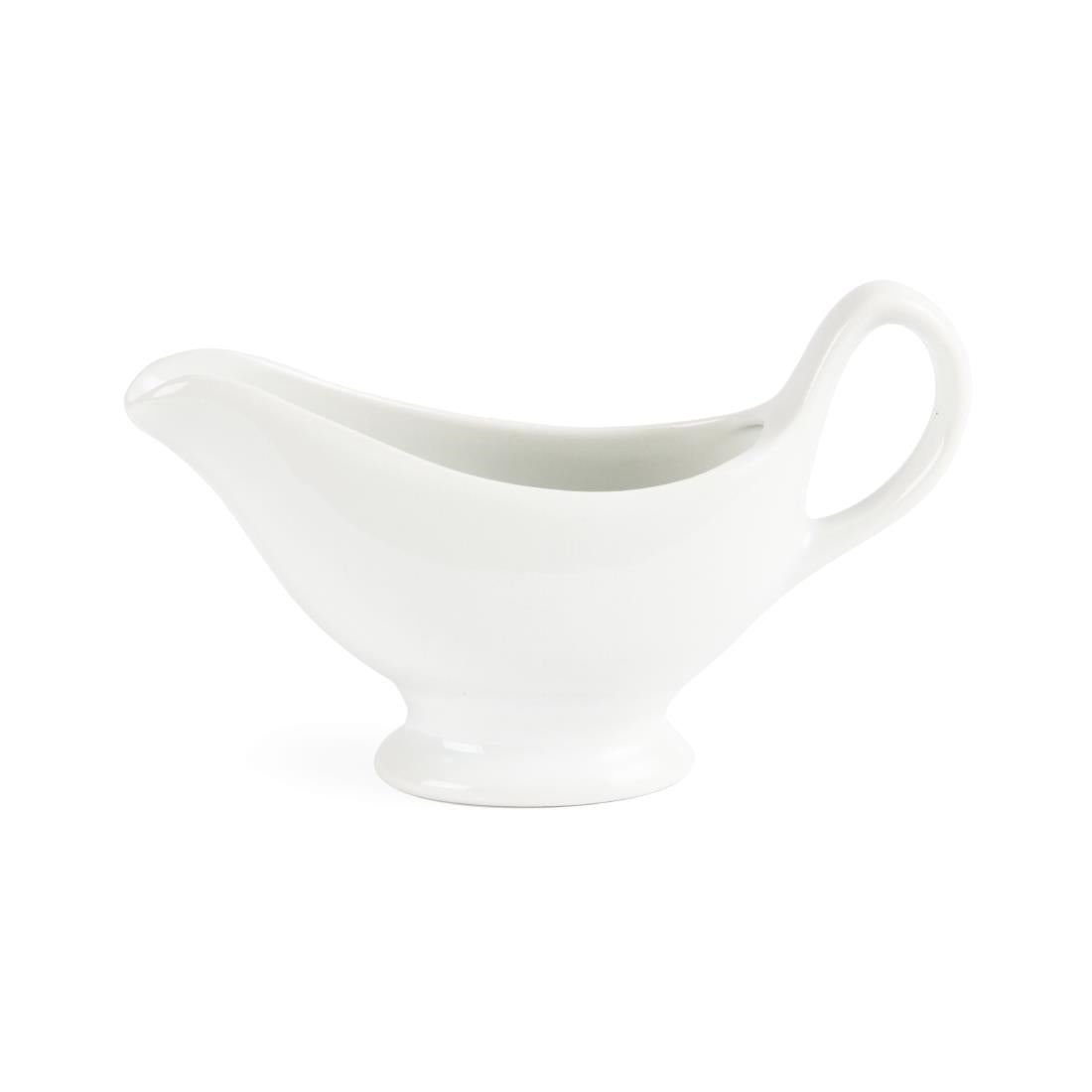 Olympia Whiteware Gravy Boat - 180ml 6 1/10fl oz (6 Pack) (Capacity: 213ml. Pack quantity: 6) • PAS-C243