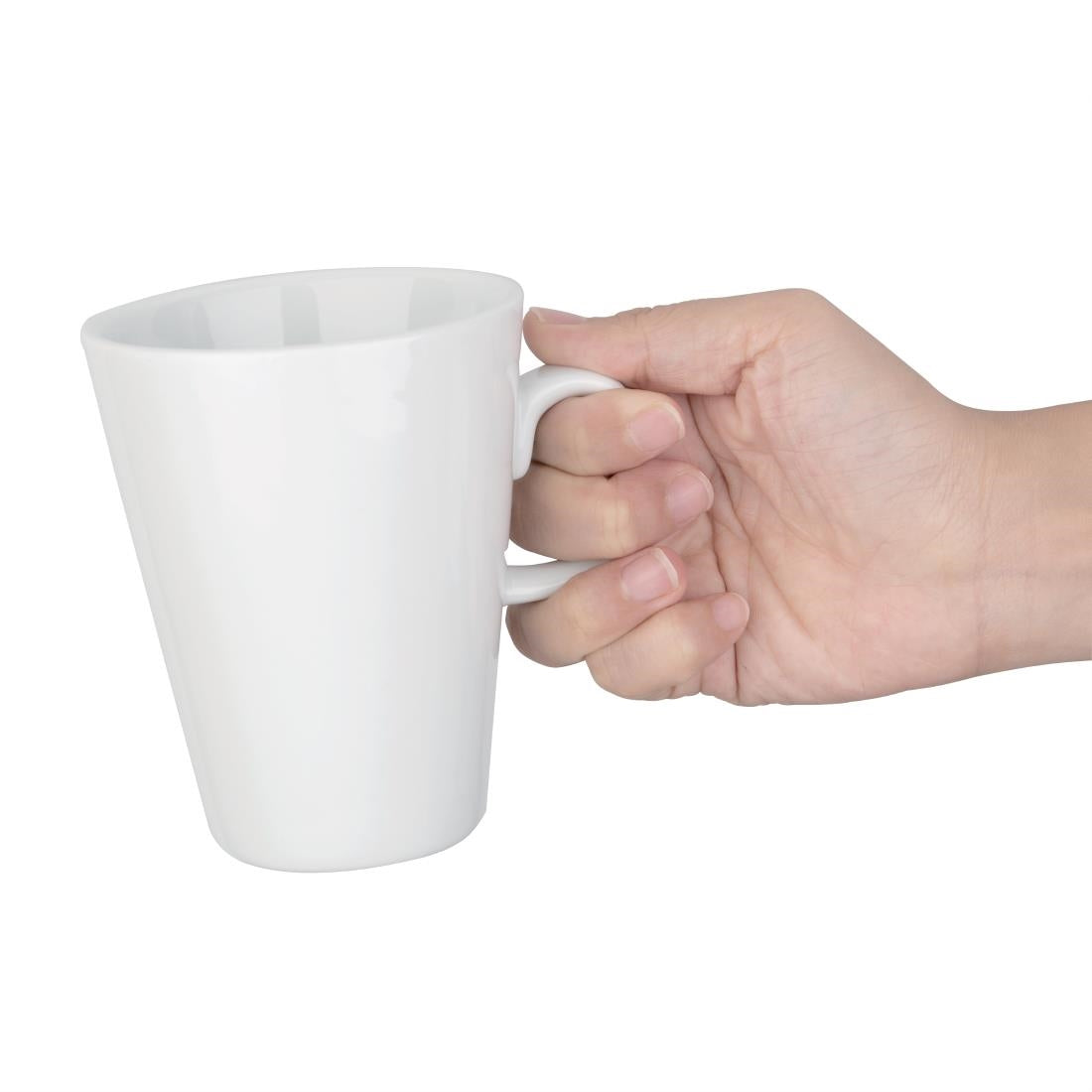 Olympia Whiteware Latte Mug - 310ml 10.4fl oz (12 Pack) (Capacity: 310ml. Pack quantity: 12) • PAS-C359