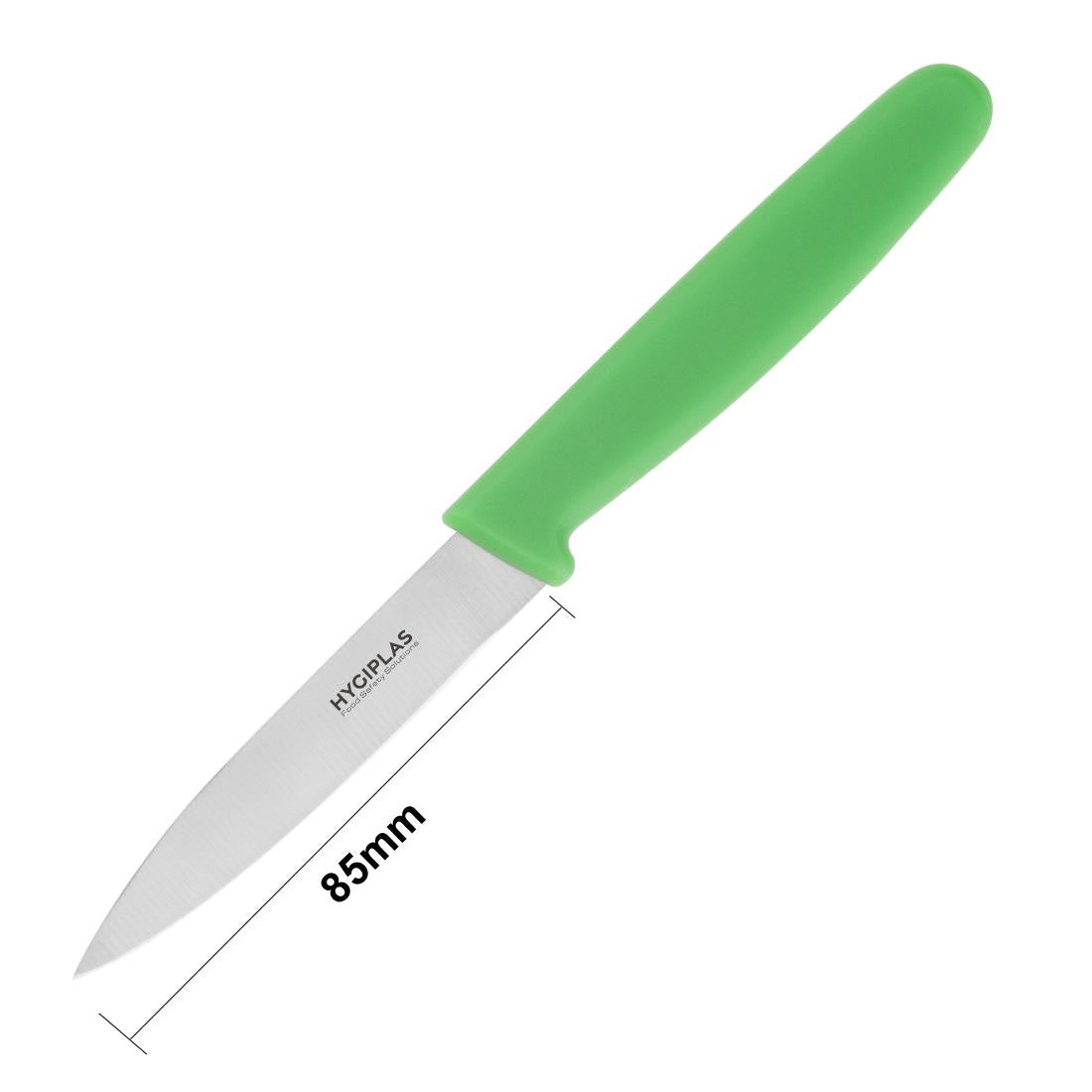 Hygiplas Paring Knife Green 85mm • PAS-C545